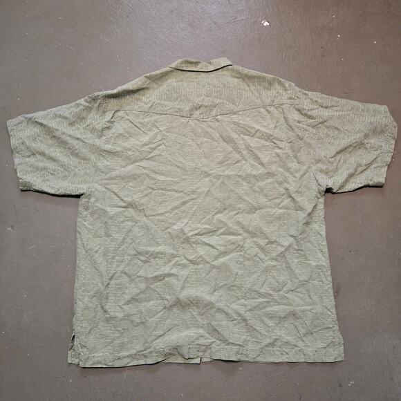 Tommy Bahama Short Sleeve 100% Silk Button Up Shirt in Green Men's‎ Size XL - Picture 2 of 4